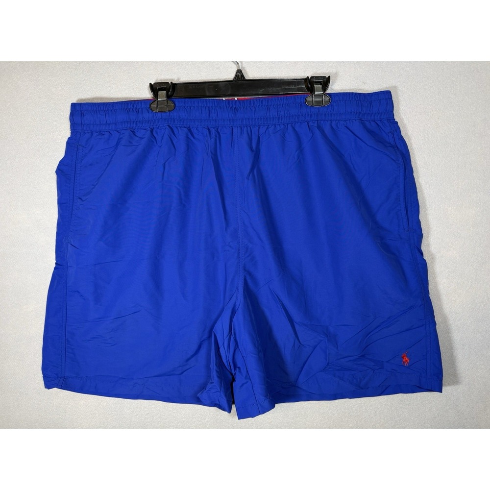 Polo Ralph Lauren Men's Swim Shorts Sz 3XB Royal Blue Polyester Nylon Lined